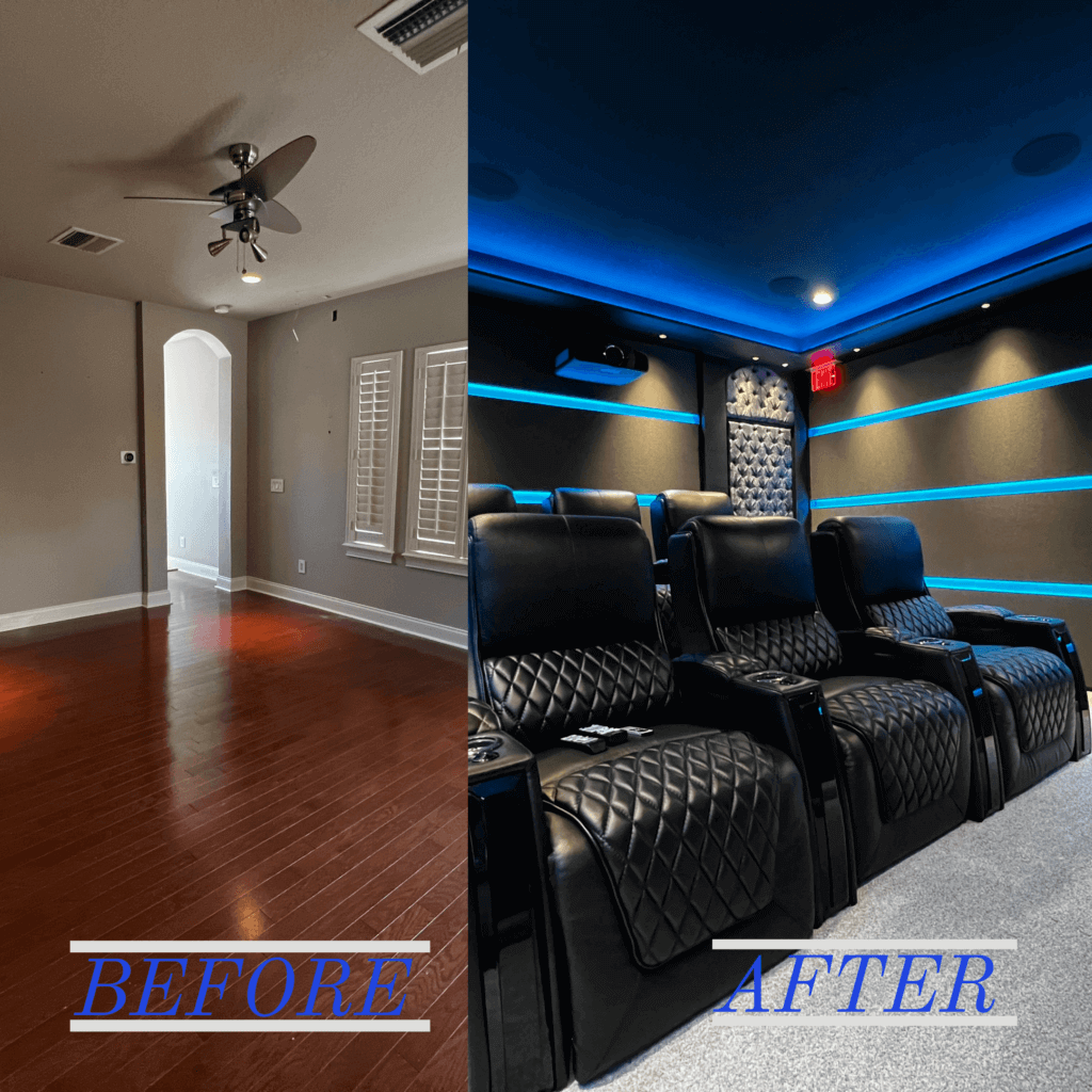 Before & After Home theater installation