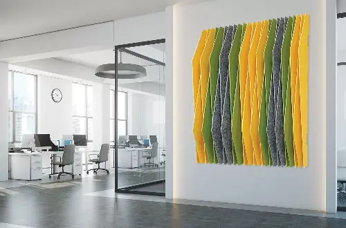 Clean & peaceful office with acoustical treatments installed