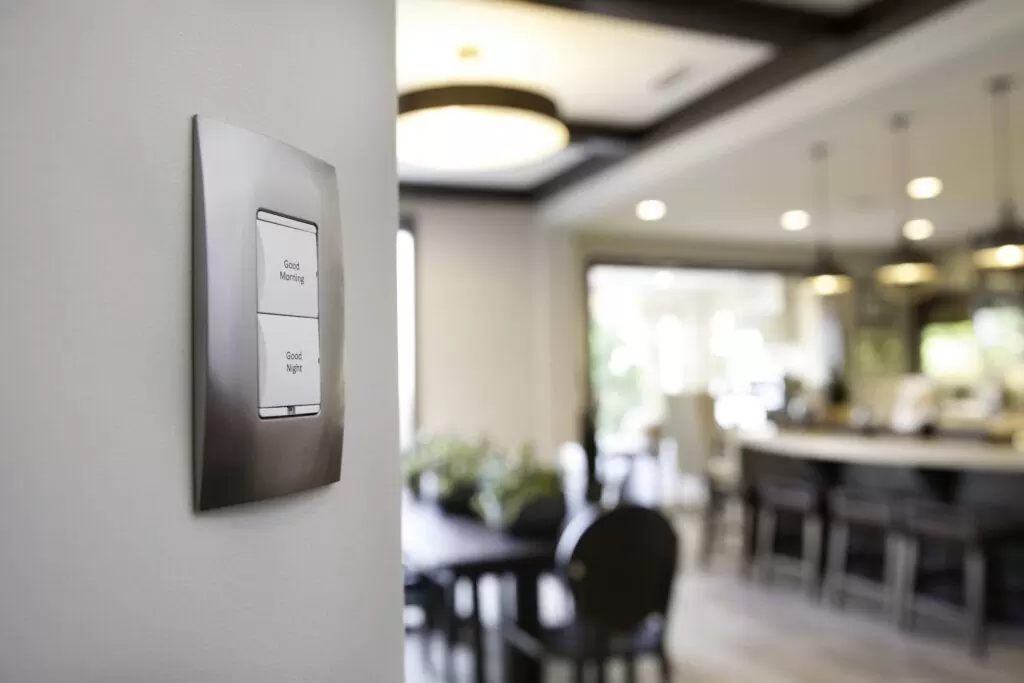 Lighting control switch in a room