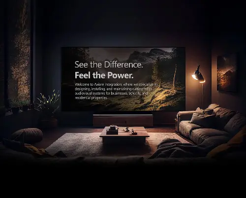 A cozy and luxurious home theater set up